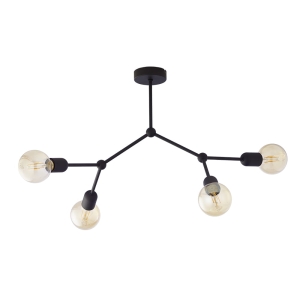 FANTASY CZARNA LAMPA SUFITOWA 4 PŁ