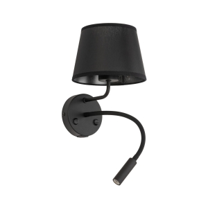 MAJA BLACK KINKIET  2 E27+ G9 + USB