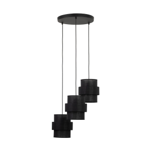 CALISTO BLACK LAMPA WISZĄCA 3  KOŁO
