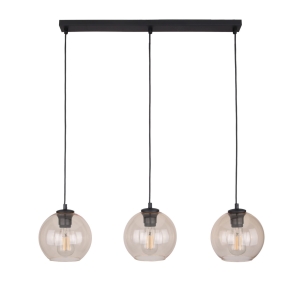 CUBUS BURSZTYN LAMPA WISZĄCA 3 PŁ LISTWA