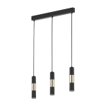 VIVIEN BLACK/GOLD LAMPA WISZĄCA 3 PŁ LISTWA