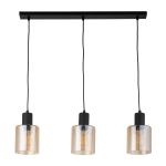 SIERRA BLACK LAMPA WISZĄCA 3 PŁ LISTWA