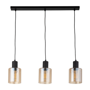 SIERRA BLACK LAMPA WISZĄCA 3 PŁ LISTWA