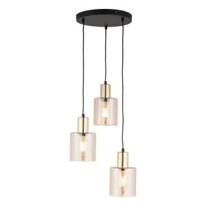 SIERRA GOLD AMBER LAMPA WISZĄCA 3 PŁ