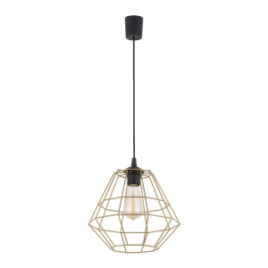 DIAMOND NEW BLACK/GOLD LAMPA WISZĄCA 1 PŁ D