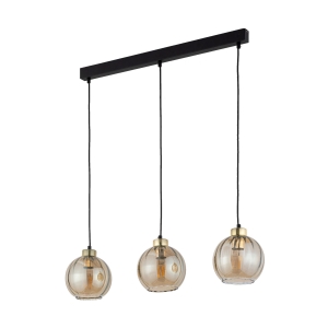 DEVI AMBER LAMPA WISZĄCA 3 PŁ LISTWA