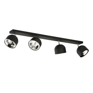 ALTEA BLACK LAMPA SUFITOWA 4 PŁ + ŻARÓWKI