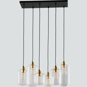 MARCO TRANSPARENT LAMPA WISZĄCA 6 PŁ