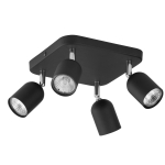 TOP LAMPA SUFITOWA 4 PŁ CZARNY