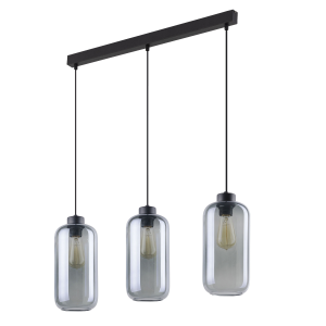 MARCO GRAPHITE LAMPA WISZĄCA 3 PŁ LISTWA CZARNY