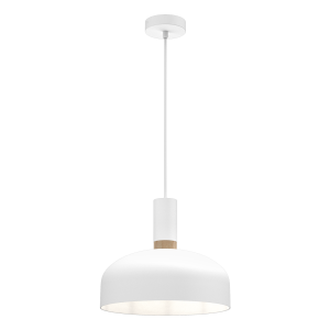Lampa wisząca MALMO WHITE/WOOD 1xE27