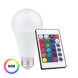 Żarówka LED 10W A60 E27 RGB + Pilot