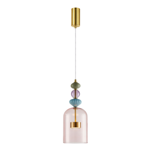 Lampa wisząca ARTE 12W LED śr. 16cm mosiądz