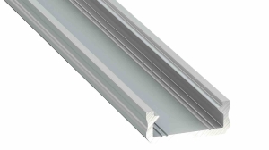 PROFIL ALUMINIOWY SREBRNY TYP D 1m + KLOSZ MLECZNY