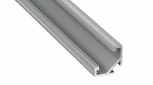 PROFIL ALUMINIOWY NAROŻNY SREBRNY TYP C 1m + KLOSZ MLECZNY