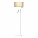 Lampa podłogowa MARSHALL WHITE / RATTAN 1xE27 + 1x mini GU10
